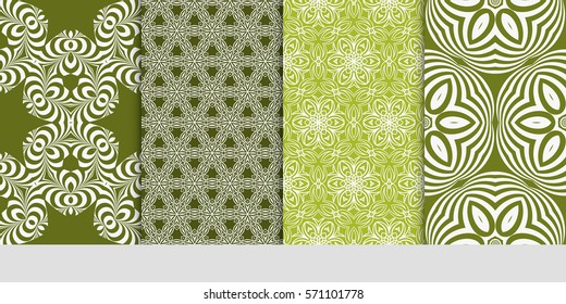 set of borders with repeating line texture. vector illustration. Seamless lace floral patterns. for design, banners, invitations, fabrics. Ethnic ornament