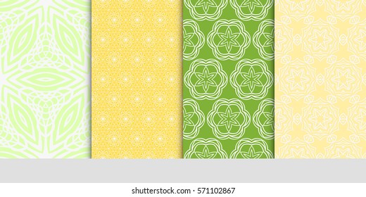 set of borders with repeating line texture. vector illustration. Seamless lace floral patterns. for design, banners, invitations, fabrics. Ethnic ornament