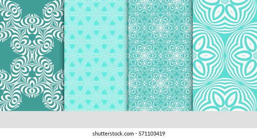 set of borders with repeating line texture. vector illustration. Seamless lace floral patterns. for design, banners, invitations, fabrics. Ethnic ornament