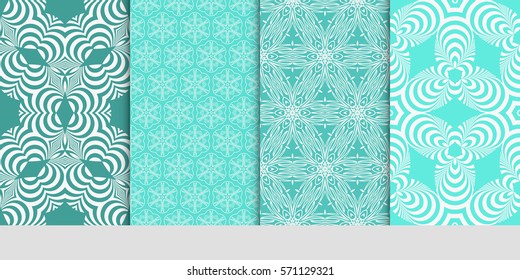set of borders with repeating line texture. vector illustration. Seamless lace floral patterns. for design, banners, invitations, fabrics. Ethnic ornament