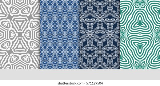 set of borders with repeating line texture. vector illustration. Seamless lace floral patterns. for design, banners, invitations, fabrics. Ethnic ornament