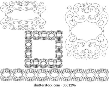 set of borders shapes and corners