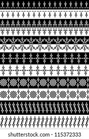  Set of borders. Vector illustration.
