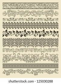 Set of borders in vintage style