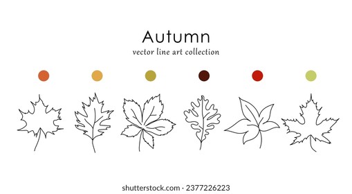 Establecer el elemento vector dibujado a mano botánico. Colección de follaje, bifurcación de hojas, lily en línea de arte. Diseño de ilustración de flores de estilo minimalista para logo, boda, invitación, decoración	
