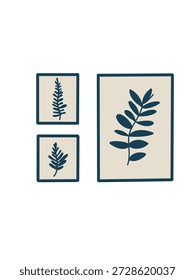Conjunto de ilustrações de arte de parede botânica para decoração de casa