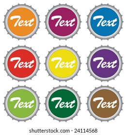 set of bottle caps