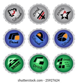 set of bottle caps