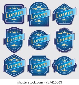 Set of bottle label design - vector illustration