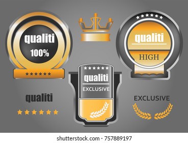  set of bottle logo qualiti