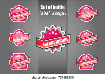  set of bottle logo qualiti