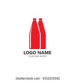 set of Bottle logo template vector icon illustration design 