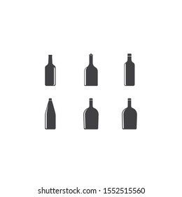 set of Bottle logo template vector icon illustration design 