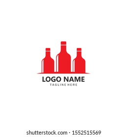 set of Bottle logo template vector icon illustration design 