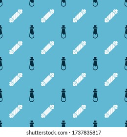Set Bottle with potion  and Candy  on seamless pattern. Vector