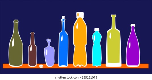 Set of bottles