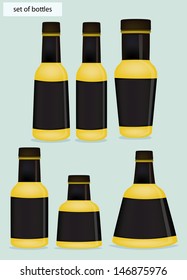 set of bottles