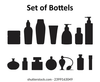 set of bottles. EPS 10