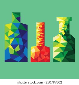 set of bottles - hipster.vector