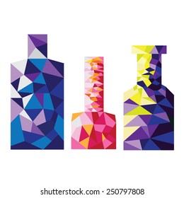 set of bottles - hipster.vector 4
