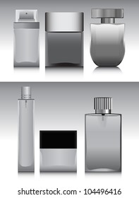 Set of bottles for perfume svg