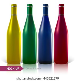 set of bottles  wine or cocktail