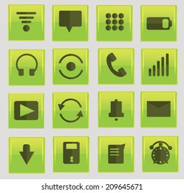 set of bottoms for mobile phone and web