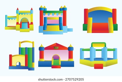 Conjunto de Ilustración vectorial de la casa de rebote