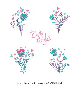 set of bouquets for your design