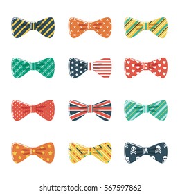 Set of Bow Tie in Different Colors and Patterns