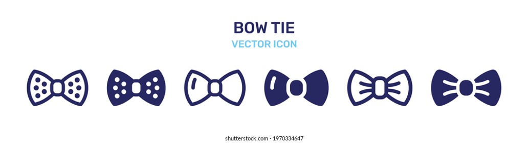 Set of bow tie icons.