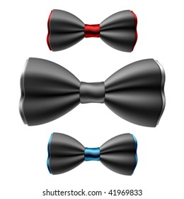 Set of bow ties. Vector illustration.