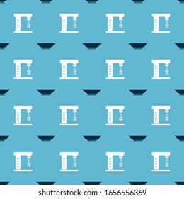 Set Bowl and Electric mixer on seamless pattern. Vector