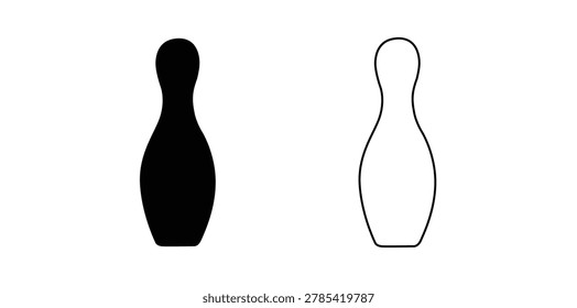 Set of Bowling pin Icon, Bowling pin Vector Illustration