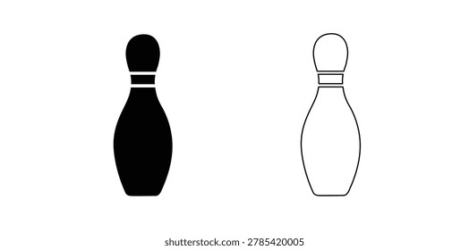 Set of Bowling pin Icon, Bowling pin Vector Illustration