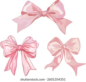 Set bows design Vector Illustration for print, apparel, business or art works.
