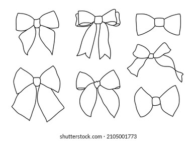 Conjunto de siluetas de arcos. Ilustración vectorial.