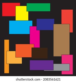 Set of box colorful  wallpaper or background