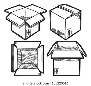 Set Of Box Doodle