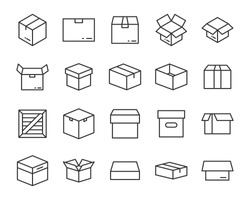 set of box icon