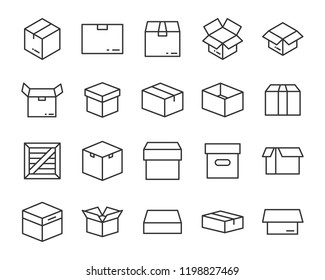 set of box icon