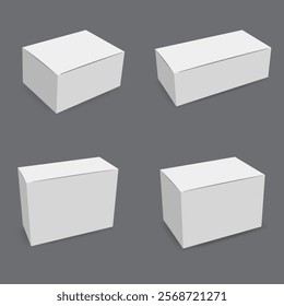 Set of box mockups vector