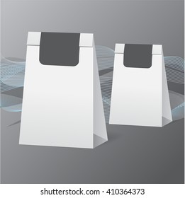 set of box package isolated box on the white background. mock up, template. stock vector
