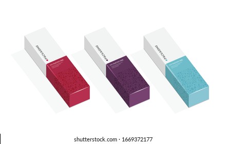 Set of box, packaging template design for product vector illustration.