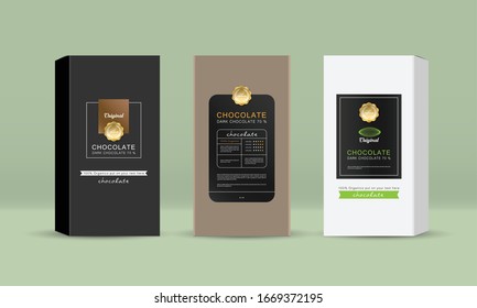 Set of box, packaging template design for product vector illustration.