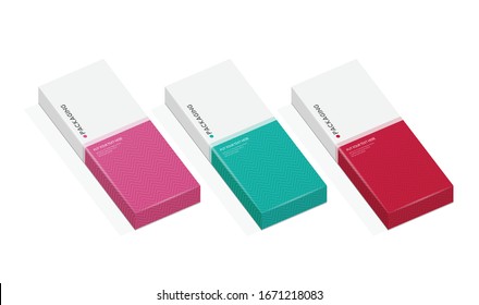 Set of box, packaging template design for product vector illustration.