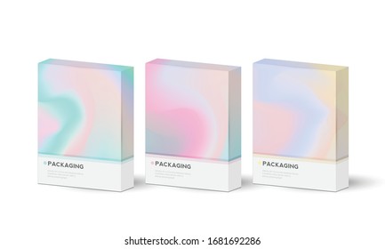 Set of box, packaging template design for product vector illustration.