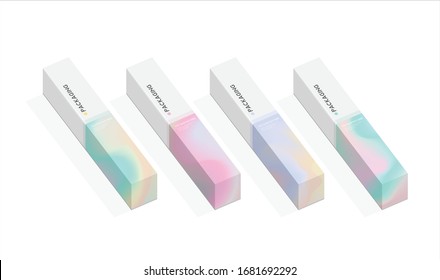 Set of box, packaging template design for product vector illustration.
