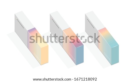 Set of box, packaging template design for product vector illustration.