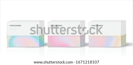 Set of box, packaging template design for product vector illustration.